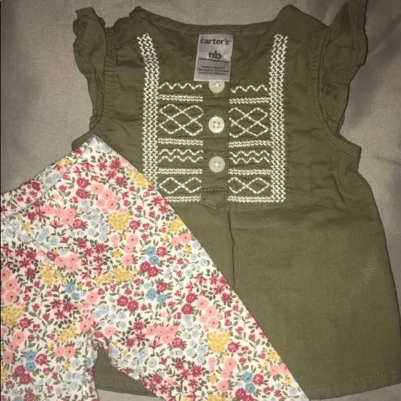 Newborn Baby Girl Matching Onesie & Pants - Picture 2 of 2